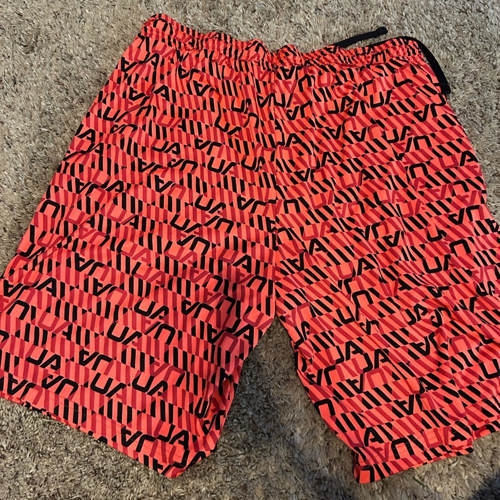 Under Armour Red and Black Patterned Shorts